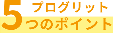 プログリット5つのポイント